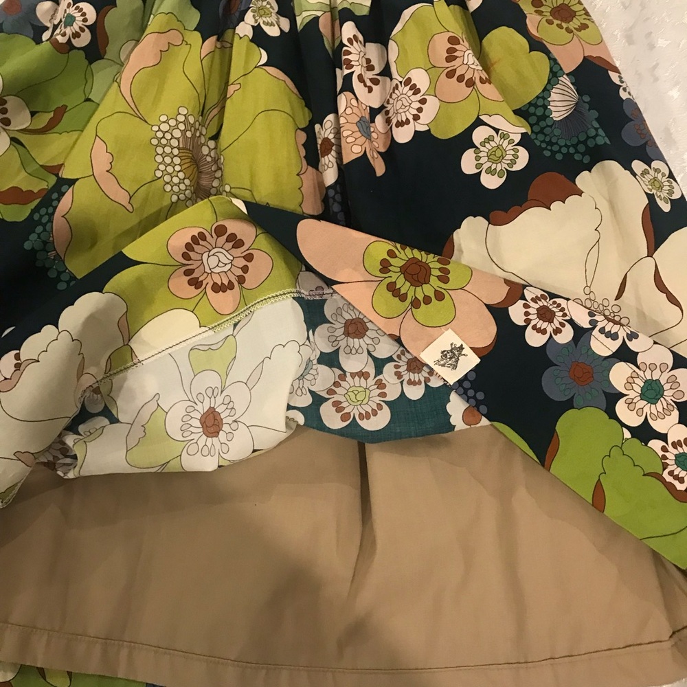 Bijou Sauvage Girls Floral Navy Dress with Green & Cream Blooms NWT - Picture 2 of 4